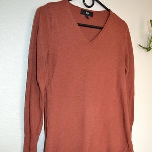 Mossimo Rust-Colored Asymmetrical Sweater: Small